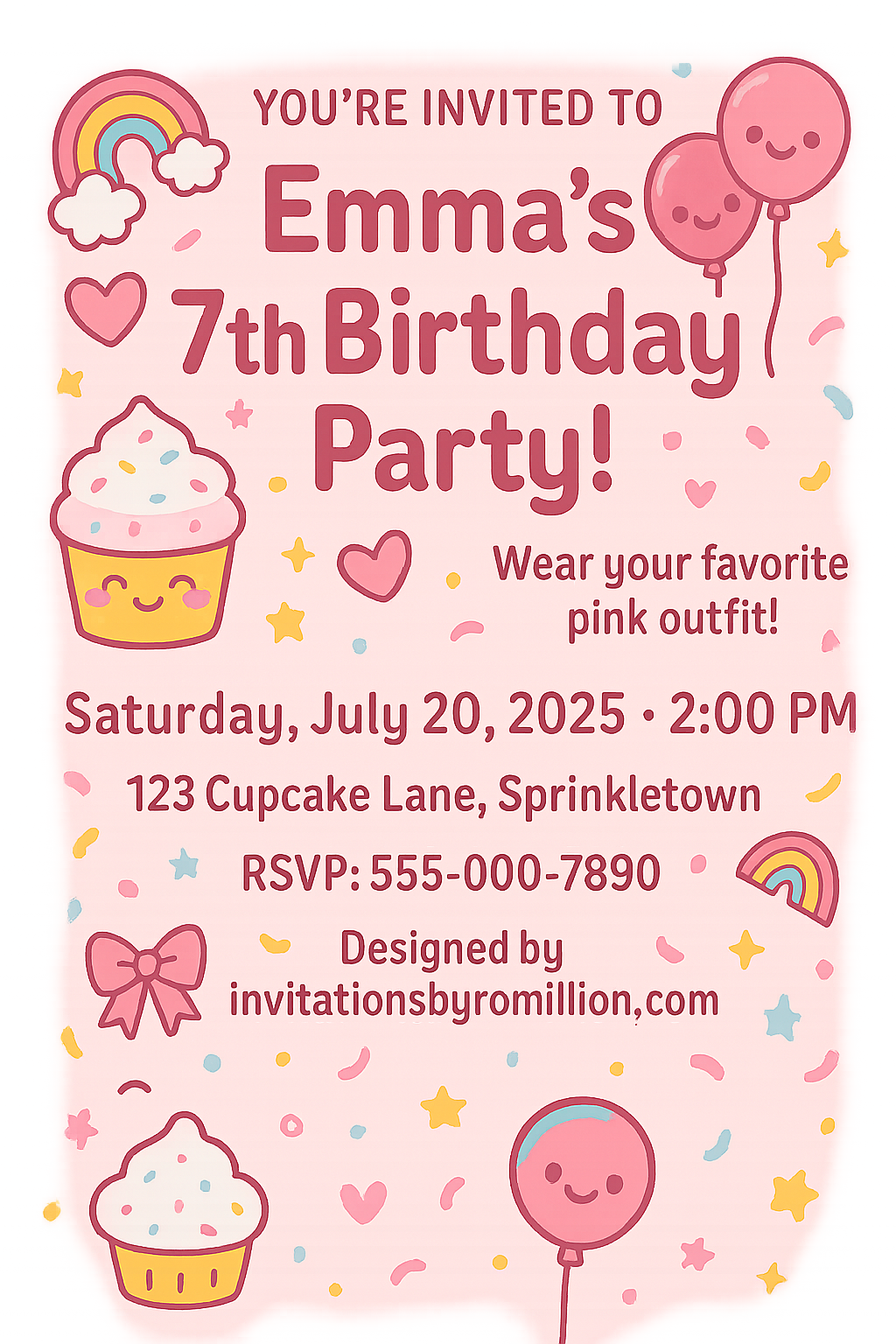 Stylish Pink Birthday Remix